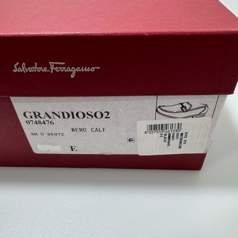 Ferragamo Grandioso Patent Leather Loafers Black Men’s Size 6 - Picture 7 of 8